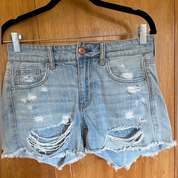 American Eagle Tomgirl Midi Women's Jean Denim Shorts size 2 - Picture 1 of 7